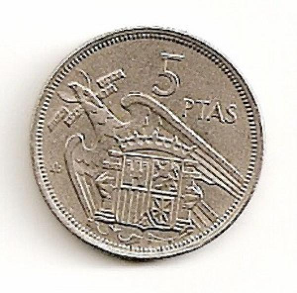 Ispanija. 5 pesetos ( 1957/63 ) XF